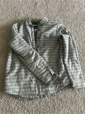 Hurley Gray and Blue Striped Men’s Jacket